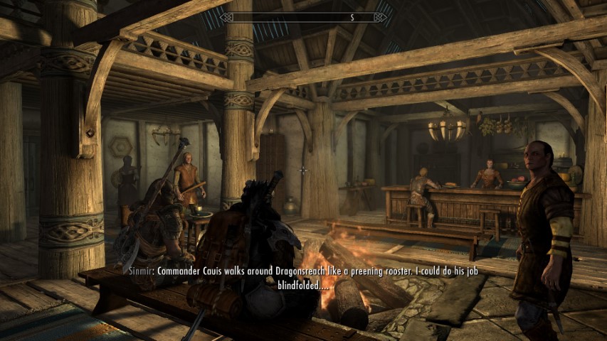 My character, CritteR, inside another inn, in Whiterun.